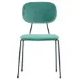 Sedia - couleur verde - Structure en métal verni, seduta e schienale imbottiti, rivestimento en velluto - Modèle 1865-FR04V-01