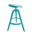 Sgabello - couleur Blu - ​Structure e seduta en polypropylène, seduta girevole - Modèle 1897-DH04-B