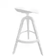 Sgabello - couleur blanc - ​Structure e seduta en polypropylène, seduta girevole - Modèle 1897-DH04-W