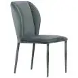 Sedia - couleur gris - Structure en métal, seduta e schienale imbottiti, rivestimento en velluto - Modèle 1900-DC01-gris