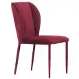 Sedia - couleur rosso - Structure en métal, seduta e schienale imbottiti, rivestimento en velluto - Modèle 1900-DC01-rosso-01
