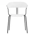 Sedia - couleur blanc - ​Structure en métal verni, seduta e schienale en polypropylène - Modèle 1902-RD01W-01