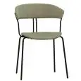 Sedia - couleur verde - Structure en métal verni, seduta e schienale imbottite, rivestimento en tessuto - Modèle 1904-RD03G