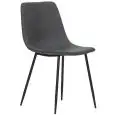 Sedia - couleur gris - ​Structure en métal verni, scocca imbottita en ecopelle - Modèle 1927-gris-scuro