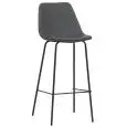Sgabello - couleur gris - Structure en métal verni, scocca imbottita en ecopelle - Modèle 1928-gris-scuro