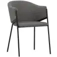 Poltroncina - couleur gris - Structure en métal verni, seduta e schienale imbottiti, rivestimento en tessuto o velluto - Modèle 1939-UK02-dark-grey-tessuto