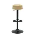 Sgabello - couleur noir - Structure en métal verni, seduta regolabile en sughero - Modèle 1977-CD05-01