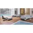 TRANSAT - MOD. SLICE 000002 - STRUCTURE EN POLYÉTHYLÈNE - POUR USAGE EXTÉRIEUR - DIM. cm L 75 x P 210 x h 52 - NORME CE