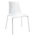 CHAISE ZEBRA ANTICHOC - MOD. 2273 - STRUCTURE À 4 PIEDS EN ACIER TUBULAIRE CHROMÉ - COQUE EN POLYCARBONATE - POUR USAGE INTÉRIEUR - EMPILABLE - - DIM. cm L 54 x P 52 x H 81 - NORME CE