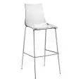 TABOURET ANTICHOC ZÈBRE - MOD. 2545 - HAUTEUR CM 80 - STRUCTURE À 4 PIEDS EN ACIER TUBULAIRE CHROMÉ - COQUE EN POLYCARBONATE RECYCLABLE - POUR USAGE INTÉRIEUR - DIM. cm L 51 x P 53 x H 116 - A ASSEMBLER - NORME CE