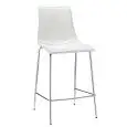 TABOURET POP ZÈBRE - MOD. 2556 - HAUTEUR CM 65 - STRUCTURE À 4 PIEDS EN ACIER TUBULAIRE CHROMÉ OU PEINT ANTHRACITE - COQUE REMBOURRÉE AVEC NOYAU EN POLYCARBONATE ANTICHOC - À USAGE INTERNE - DIM. cm L 48 x P 51 x H 103 - A ASSEMBLER - NORME CE