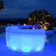 COMPTOIR DE BAR LUMINEUX - MOD PEMBA LIGHT - INTÉRIEUR/EXTÉRIEUR - STRUCTURE EN POLYÉTHYLÈNE - NORME CE