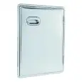 PORTE EN ACIER INOXYDABLE SIMPLE - Série 3000 - Modèle 3000 MAG - Joint magnétique interchangeable - Trou de table cm L 44 x 59 H