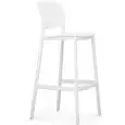 Sgabello - couleur blanc - Structure en polypropylène - Modèle 460-P83-blanc