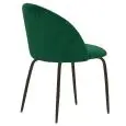Sedia - couleur Verde - Structure en métal verni, seduta e schienale imbottiti, rivestimento en ecopelle, pieds réglables - Modèle 467-DC92B-verde-velluto