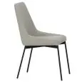 Sedia - couleur gris - Structure en métal verni, seduta e schienale imbottiti, rivestimento en tessuto o ecopelle - Modèle 470-noir-greige