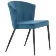 Sedia - couleur blu - Structure en métal verni, seduta e schienale imbottiti, rivestimento en velluto - Modèle 539-AV01-blu-x