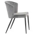 Sedia - couleur gris - Structure en métal verni, seduta e schienale imbottiti, rivestimento en velluto - Modèle 539-gris