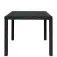 Table - couleur noir - Structure en aluminium, rivestimento en piattina di polyéthylène, plateau en verre trempé - Modèle 561-MCQ80N