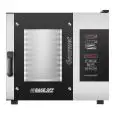 FOUR Â GAZ COMBINÉ À CONVECTION ET VAPEUR AVEC CONTRÔLE NUMÉRIQUE - Cod. GOURMET 511G - CONVIENT POUR GAZTRONOMIE - Capacité plaques n. 5 GN 1/1 (cm 32,5x53) - Puissance kW 8 -Voltage230 V 50/60 Hz MONOPHASE - Température max °C 270 - Brûleur turbo cataly