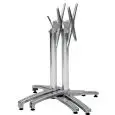 Base - couleur aluminium - Structure empilable en aluminium verni avec accessorio pieghevole e pieds réglables - Modèle 611-F3-IMP-02