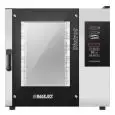 FOUR Â GAZ COMBINÉ À CONVECTION ET VAPEUR AVEC COMMANDES TOUCH SCREEN - Cod. BISTROT 665G - CONVIENT POUR BOULANGERIE ET PÂTISSERIE - Capacité plaques n. 6 40 x 60 cm ou 46 x 66 cm- Puissance kW 14,5 -Voltage230 V 50/60 Hz MONOPHASE - Température max °C 2