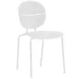 Sedia - couleur blanc - Structure en métal verni, seduta e schienale en polypropylène - Modèle 742-D032-blanc
