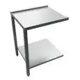 TABLE DE SORTIE POUR LAVE VAISSELLES À CAPOT- MOD. 7PL80 - GAUCHE /DROITE - AVEC TABLETTE INFÉRIEURE - Dim. 80 x 70 x h 85 cm- Pour lave vaisselles mod. X150E, X160E et SM150TH, SM160TH