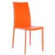 Sedia - couleur arancione - ​Structure en métal, seduta e schienale imbottiti, rivestimento en ecopelle - Modèle 824-RF97-A-01