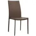 Sedia - couleur marronie - ​Structure en métal, seduta e schienale imbottiti, rivestimento en ecopelle - Modèle 824-RF97-marron