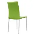 Sedia - couleur Verde - ​Structure en métal verni, seduta e schienale imbottiti, rivestimento en ecopelle - Modèle 825-RF49PV