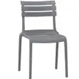 Sedia - couleur Gris - Structure en polypropylène, resistente ai raggi UV - Modèle 832-G