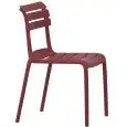 Sedia - couleur rosso - Structure en polypropylène, resistente ai raggi UV - Modèle 832-R