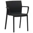 Poltroncina - couleur noir - Structure en polypropylène, resistente ai raggi UV - Modèle 860-noir