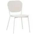 Sedia - couleur blanc - Structure en métal verni, adatta per uso esterno, seduta e schienale en textilene - Modèle 861-blanc