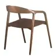 Poltroncina - couleur marron - Structure en bois di frassino, seduta en bois multistrato - Modèle 881-LEF01-marron