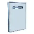 PORTE EN ACIER INOXYDABLE SIMPLE - Linea 8 - Mod. 8SS60 - Joint magnétique interchangeable - Trou de table cm L 44,2 x 60,2 H