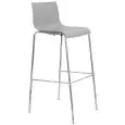 Sgabello - couleur Gris - ​Structure en métal chromé, scocca en polypropylène - Modèle 932-K38G
