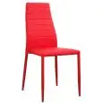 Sedia - couleur rosso - Structure en métal, seduta e schienale imbottiti, rivestimento en ecopelle - Modèle 948-F503-R-01