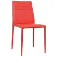 Sedia - couleur rosso - Structure en métal, seduta e schienale imbottiti, rivestimento en ecopelle - Modèle 949-F400R