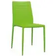 Sedia - couleur Verde - Structure en métal, seduta e schienale imbottiti, rivestimento en ecopelle - Modèle 949-F400V