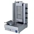 GYROS MACHINE À KEBAB À GAZ - EN ACIER INOX - ( kit GPL inclus ) - Mod. MK203 - N. 3 ZONES DE CUISSON - n. 3 GROUPES BRÛLEURS EN CERAMIQUE - CAPACITÉ MAX VIANDE : 30 Kg - Diamètre max viande 37 cm - Hauteur max viande 56 cm - Puissance Kw 11,5 - Alimentat