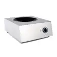 PLAQUE DE CUISSON À INDUCTION DU SUPPORT WOK ÉLECTRIQUE À UNE ZONE - Mod. 999.1936 - Alimentation triphasée 400V - Puissance: 5000W - Dim. cm L 40 x P 50 x h 16