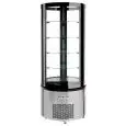 PRÉSENTOIR À PÂTISSERIE - Mod. AK400ETR - STRUCTURE EN ACIER INOX - RAYONS EN VERRE - MONOPHASÉ - CAPACITÉ 400 L - FROID VENTILÉ - Temp. +2/+8°C - DIM. L 69,5 x P 69,5 x h 175 cm