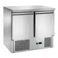SALADETTE ET TABLE RÉFRIGÉRÉE EN ACIER INOX - Mod. CM941 - STATIQUE - GASTRONORM 1/1(cm 53 x 32,5) - N. 2 PORTES RÉFRIGÉRÉES - THERMOSTAT NUMÉRIQUE- TEMPÉRATURE +2º/+8ºC - Dim. 90 x 70 x h 85 cm - Norme CE
