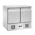 SALADETTE ET TABLE RÉFRIGÉRÉE - Mod AK961BTV - VENTILÉE - GASTRONORM 1/1 (cm 53x32,5) - PLAN DE TRAVAIL EN ACIER INOX - N 2 PORTES RÉFRIGÉRÉES- TEMPÉRATURE -18°/-22°C - DIMENSIONS cm L 92,2 x P 70 x h 85