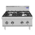 PLAN DE CUISSON À GAZ - Mod. CV7I4DE1 - 4 FEUX - AVEC FLAMME PILOTE - Puissance 21 kW - Dimensions L 80 X P 70 X H 54,7 cm - Norme CE