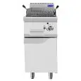 GRILL PIERRE DE LAVE PROFESSIONNEL À GAZ - Mod. CV7I4EOI - COMPARTIMENT AVEC PORTE À BATTANT - Puissance 7 kW - Dimensions L 40 X P 70 X H 108,5 cm - Norme CE