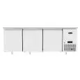 TABLE RÉFRIGÉRÉE EN ACIER INOX - FROID VENTILÉ - Mod.B-EPF3485-S-GR - PÂTISSERIE - PLAQUES 60 x 40 cm - 3 PORTES - CAPACITÉ 420 L - TEMPÉRATURE -2°/+8°C - Dim. L 201 x P 80 x h 84 cm - Norme CE