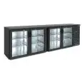 ARRIÈRE DE BAR RÉFRIGÉRÉ POUR BOISSONS - Mod DD 400 IF - Température 0°/+10°C - Capacité lt. 586 - Alimentation monophasée V220/1 - Puissance W 320 - Dimensions cm L 254,2 x P 53,5 x H 86 - Poids Kg. 150